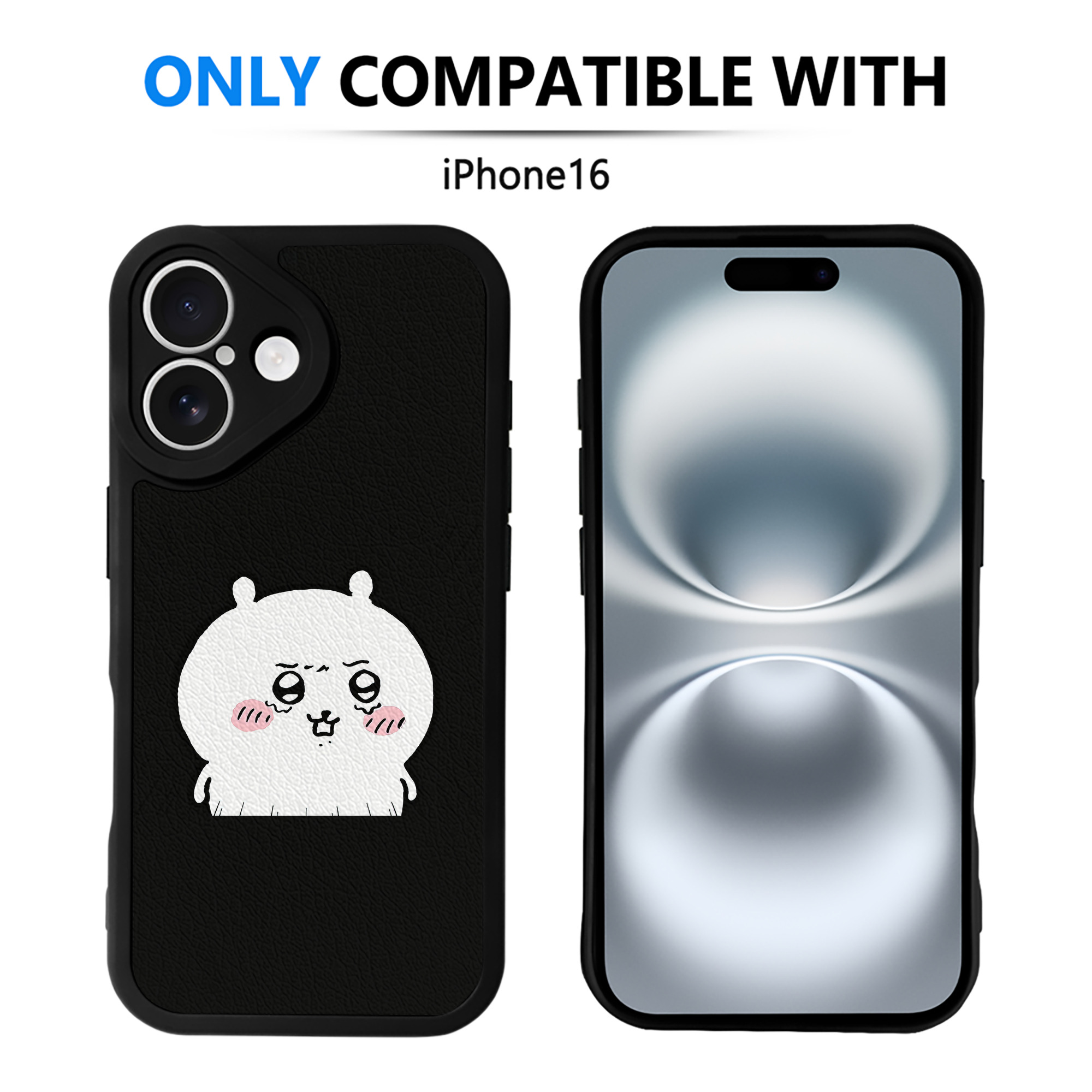 （画像用） ちいかわ ちいかわ Chii-kawa chiikawa 【iPhone 16シリーズ対応】シリコンスマホケース（レザー調） 材質：シリコン